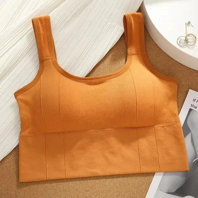 Breathable Seamless Sports Bra — Anti-Sweat Shockproof Yoga Workout Crop Top — view 12 of sports bras