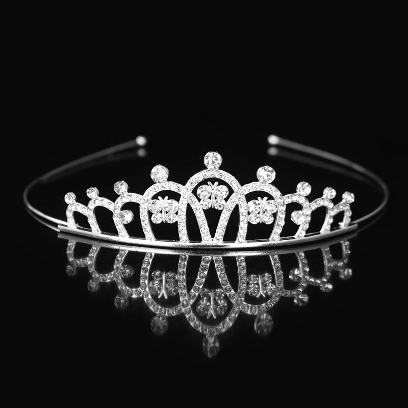 Princess Tiara Crystal Crown Headband - Kids Hair Accessory