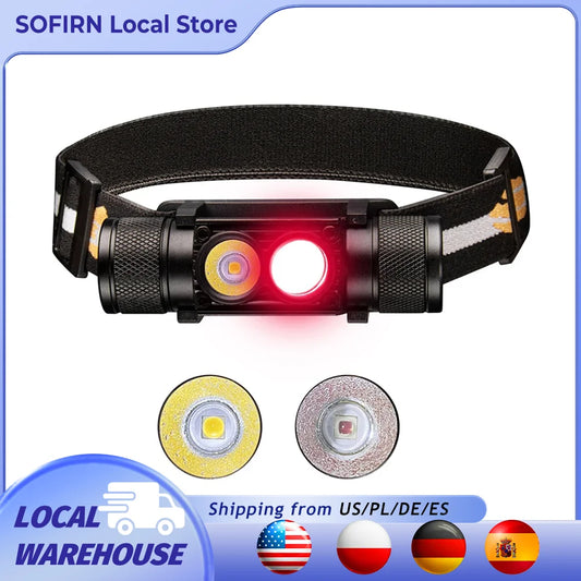 H25LR LED Rechargeable Headlamp — 90° High-CRI Red & White Beam — view 1 of outdoor sports