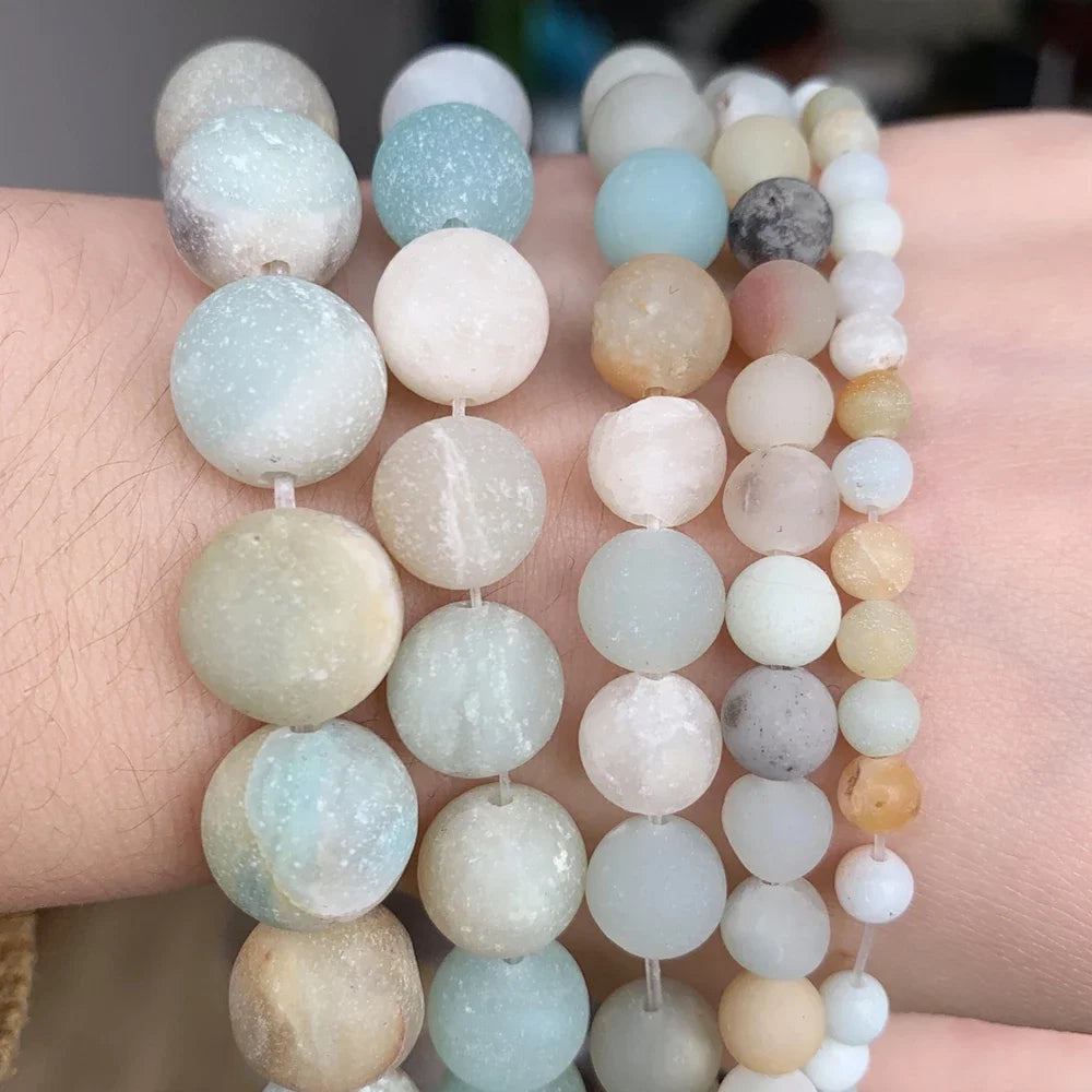Pearl & Yooperlite Fire Sodalite Beads 15" — 8mm Glow Stone Strand for DIY Jewelry — view 19 of beads