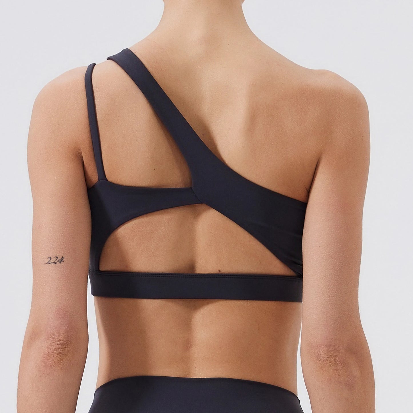 One-Shoulder Push-Up Sports Bra — Shockproof Breathable Gym Yoga Running Vest — view 6 of sports bras