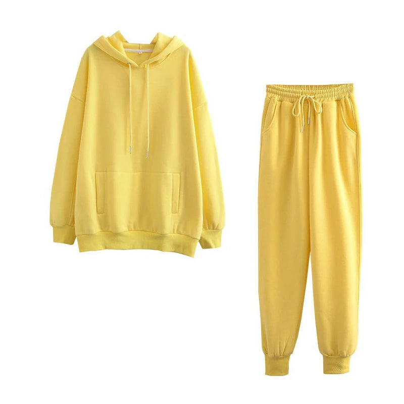 Women&rsquo;s Hoodie &amp; Sweatpant Tracksuit &mdash; Autumn-Winter Lounge Wear 2-Piece Set — view 10 of tracksuits