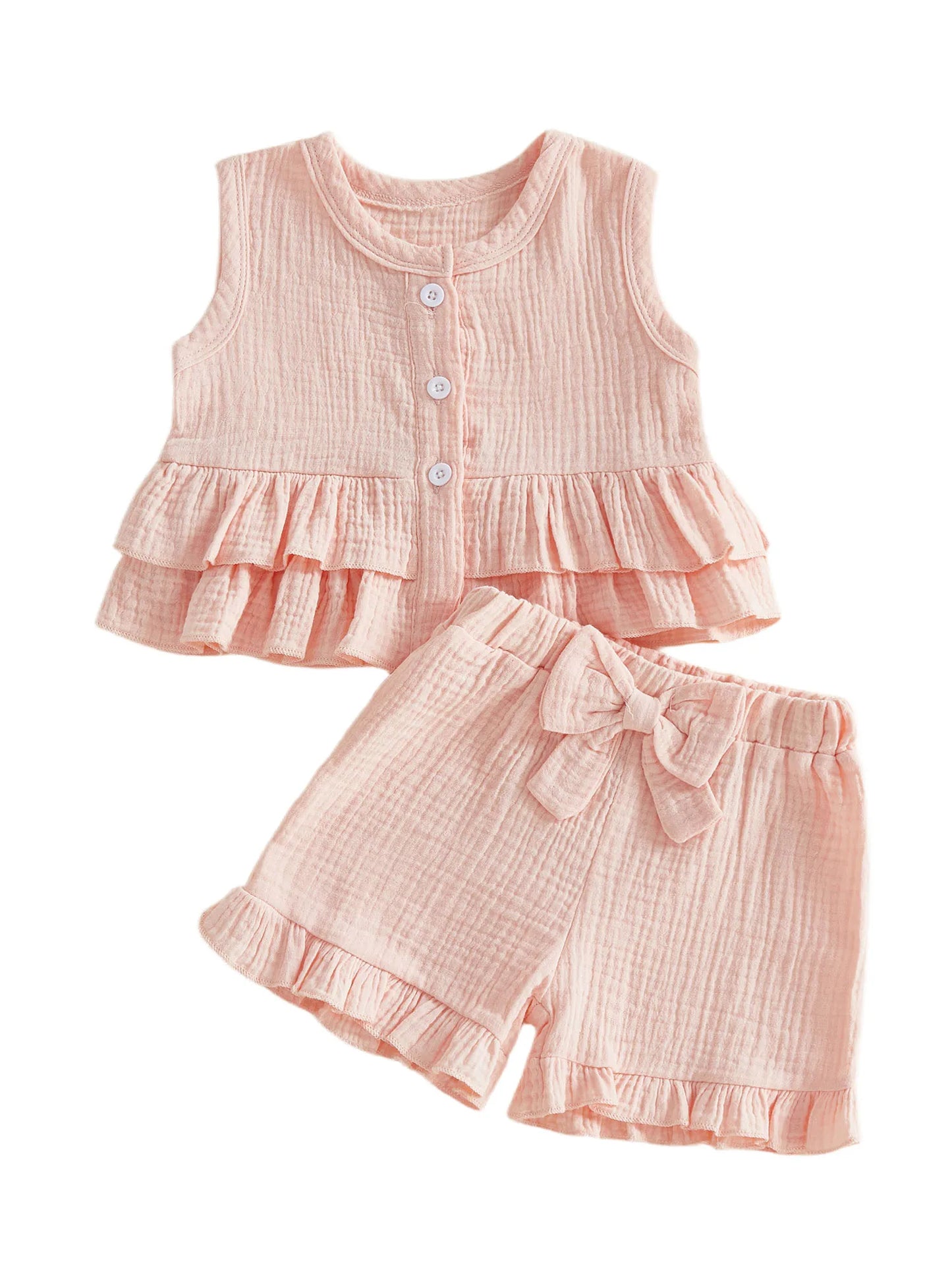 Baby Boys Solid T-Shirt & Shorts Set - 2-Piece Minimalist Basics Outfit — view 5 of baby outfits