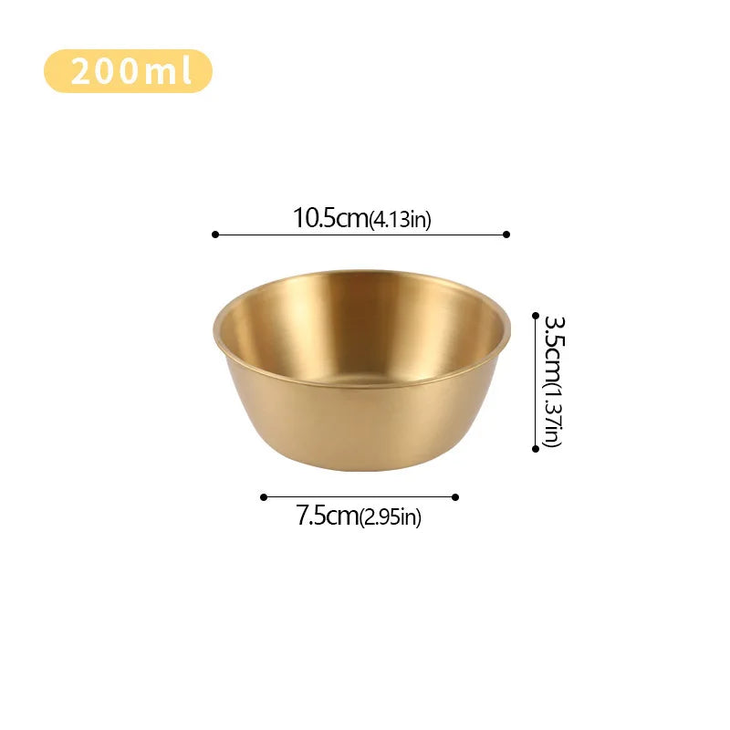 Korean Sauce Bowl with Handle — 304 Stainless Steel Rice, Wine & Seasoning Dish