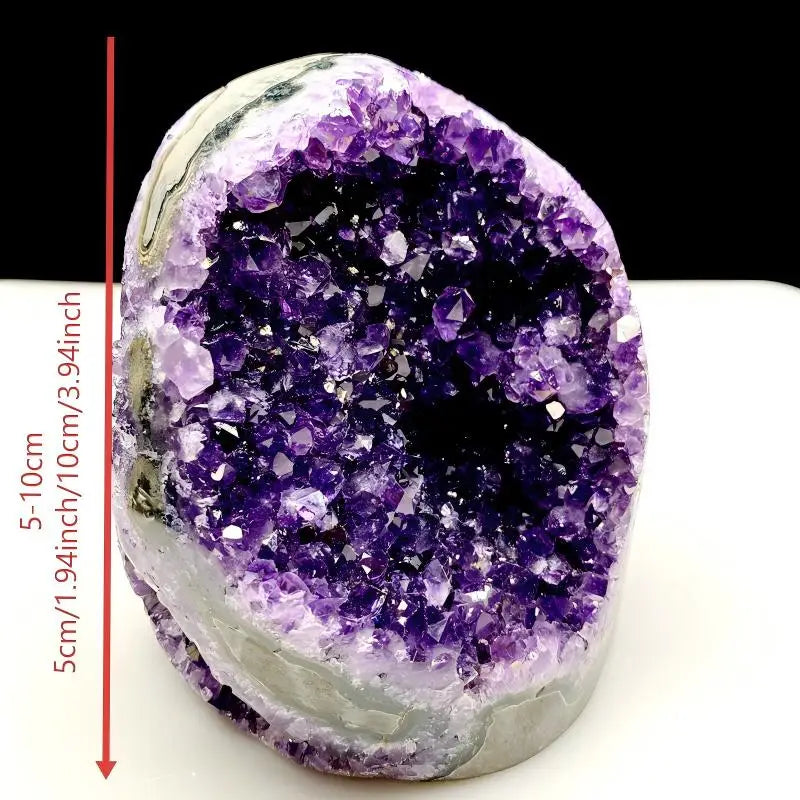 Crystal & Gemstone Purple Amethyst Cluster — Natural Raw Stone Ornament for Home & Office