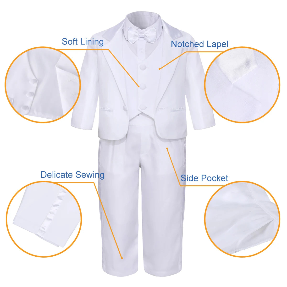 Baby Boy Suit Set – Formal Tuxedo for Baptism, Christening, Weddings, and Special Occasions