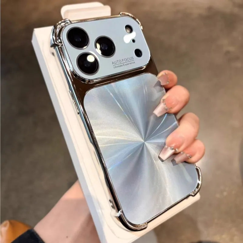 Luxury Plating CD Texture Aurora Armor Case for iPhone 13–17 Pro Max — view 2 of phone cases