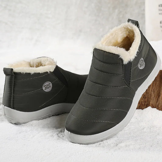 Mens Fur Ankle Boots — Warm Winter Snow Boots for Men — view 1 of boots