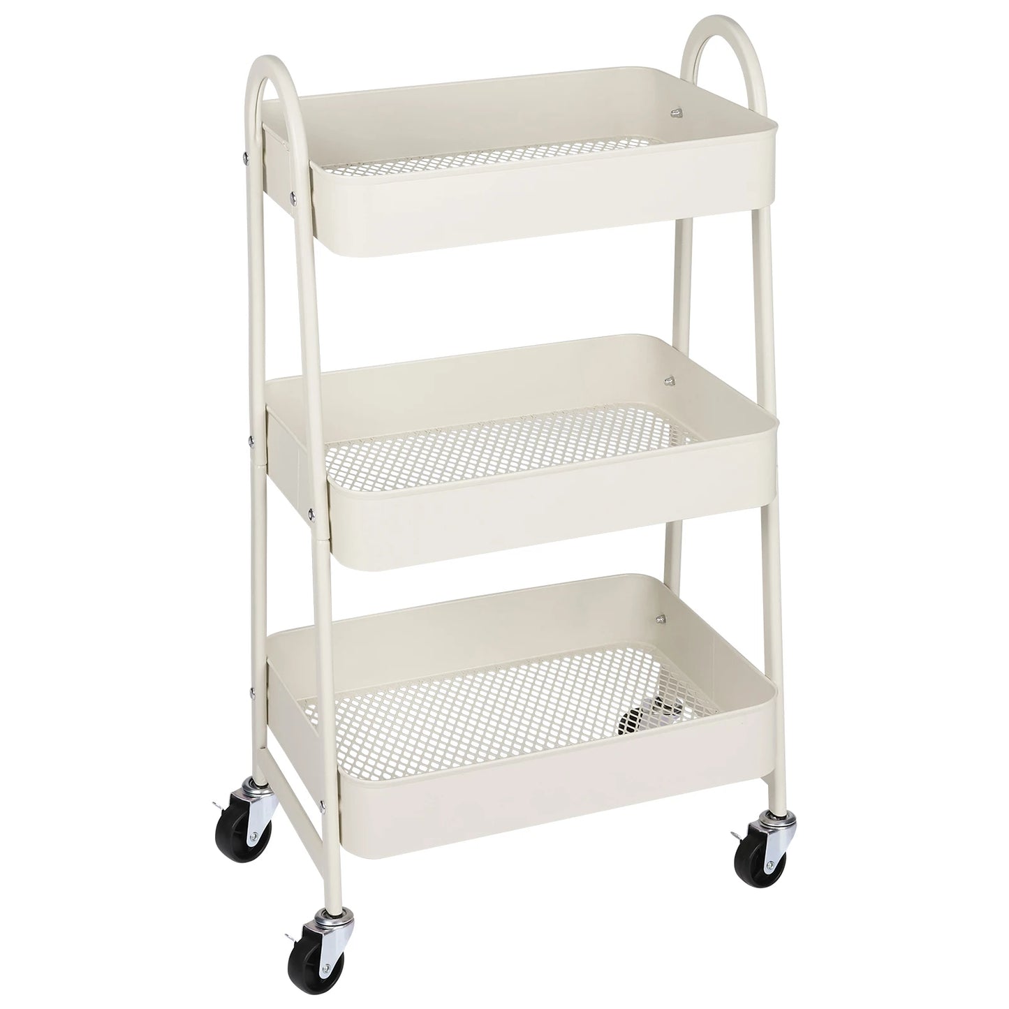 3-Tier Mobile Kitchen Storage Cart with Lockable Wheels — product photo 10