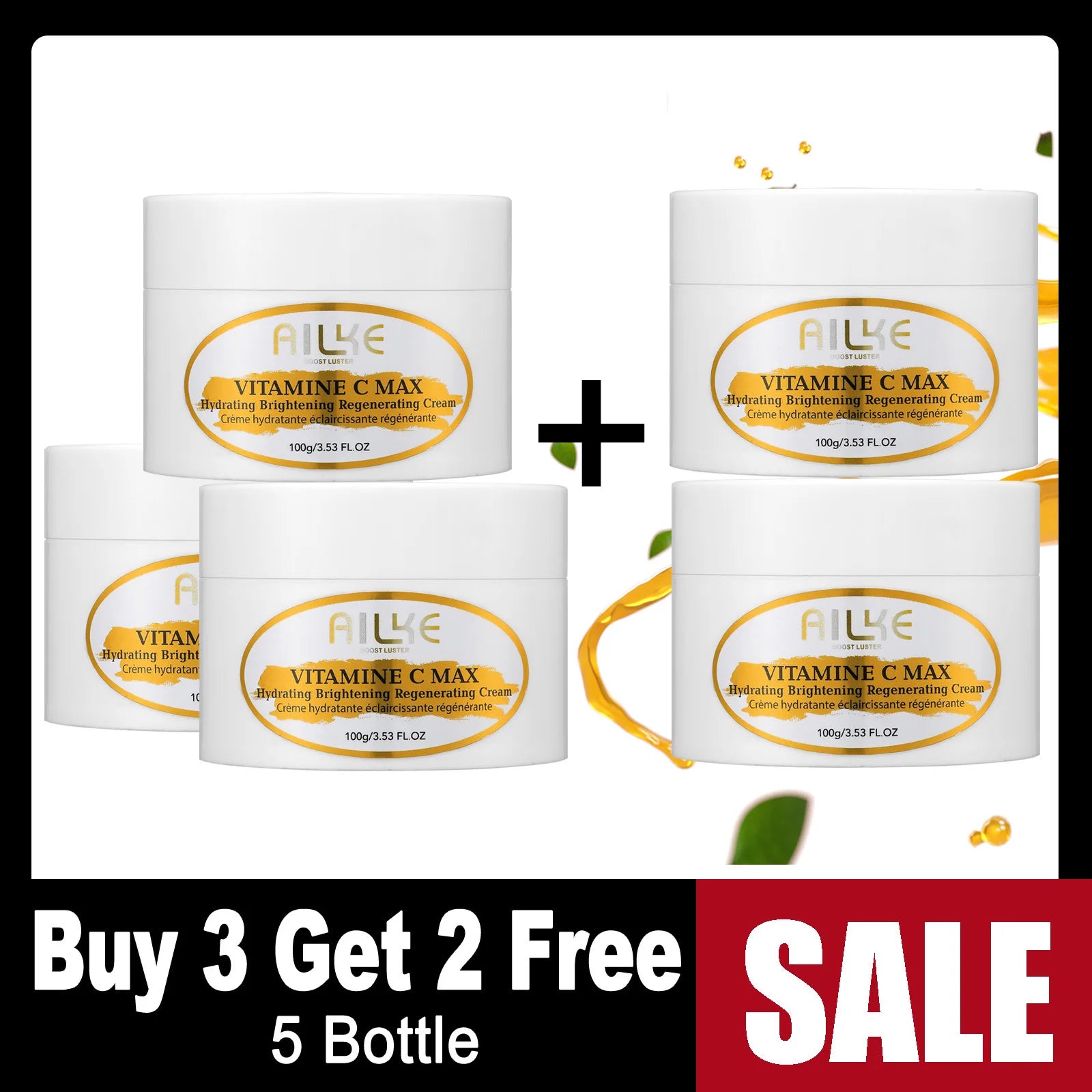 AILKE Brightening Body Lotion — Vitamin C + Hyaluronic Acid for Even Skin Tone
