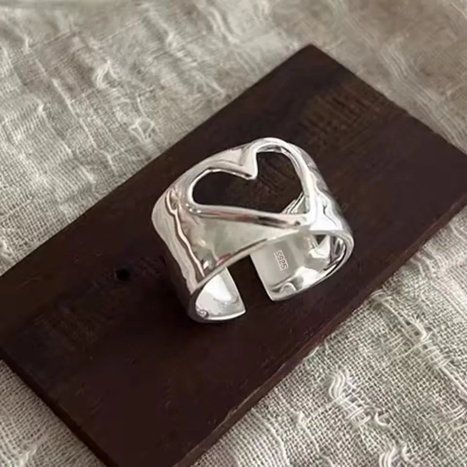 VENTFILLE Women's 925 Sterling Silver Flower Ring — Hollow Retro Fine Jewelry Gift — view 9 of jewelry