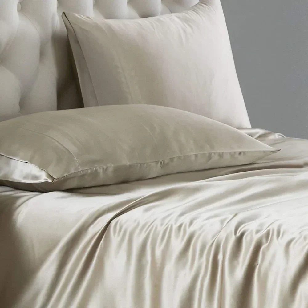 High Quality Breathable Silk Bedding Set 100% Natural Mulberry Silk Satin 22 momme Comfortable Anti-static 07
