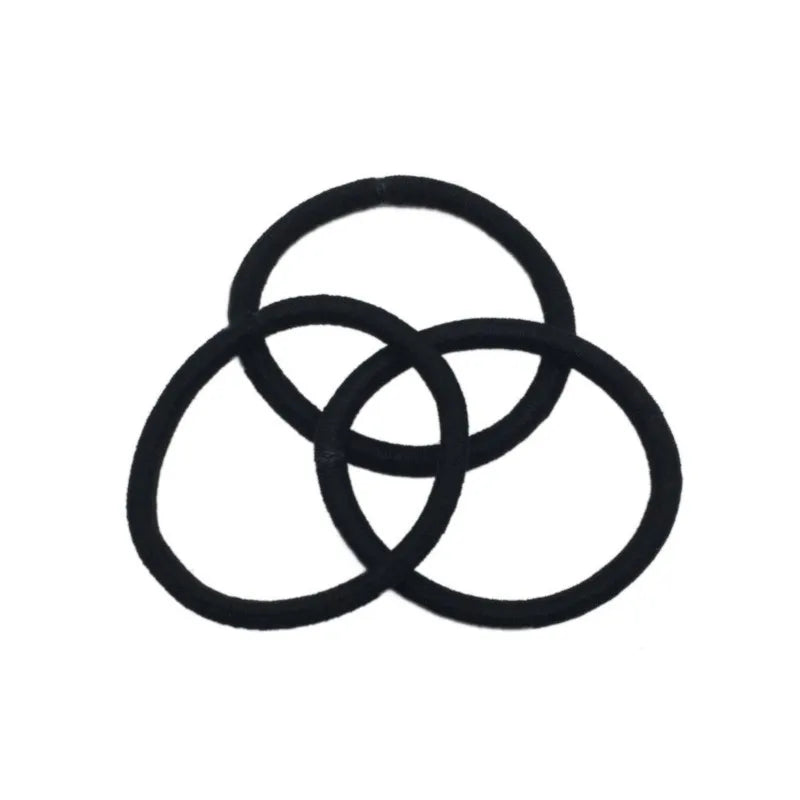 10/30/50pcs 4MM Black Ponytail Holder Elastic Hair Bands Scrunchies For Women Men Girl Lady Hairband Leagues Headband Accessory — view 3 of product