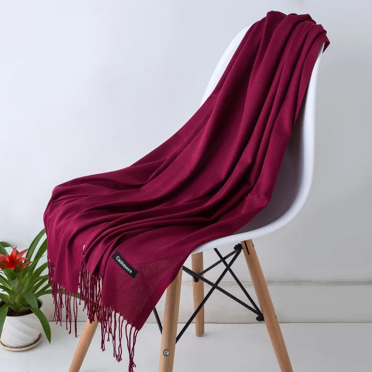 Pashmina Scarf Gray Collection — Soft Cashmere-Feel 24 Shades Travel Office Women's Wrap — view 17 of scarves & wraps