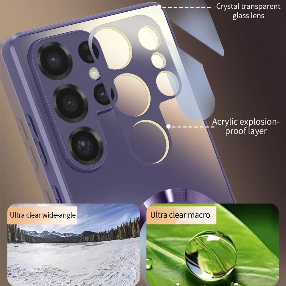 MagSafe Glass Lens Frosted Case for Samsung Galaxy S23–S25 Ultra Camera Shield — view 5 of phone cases