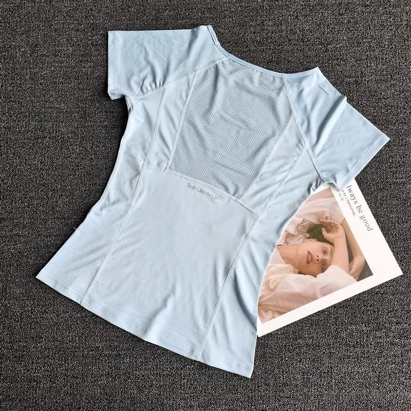 Women's Activewear Short-Sleeve Sports T-Shirt — Lightweight Quick-Dry Yoga Workout Top — view 4 of women's activewear