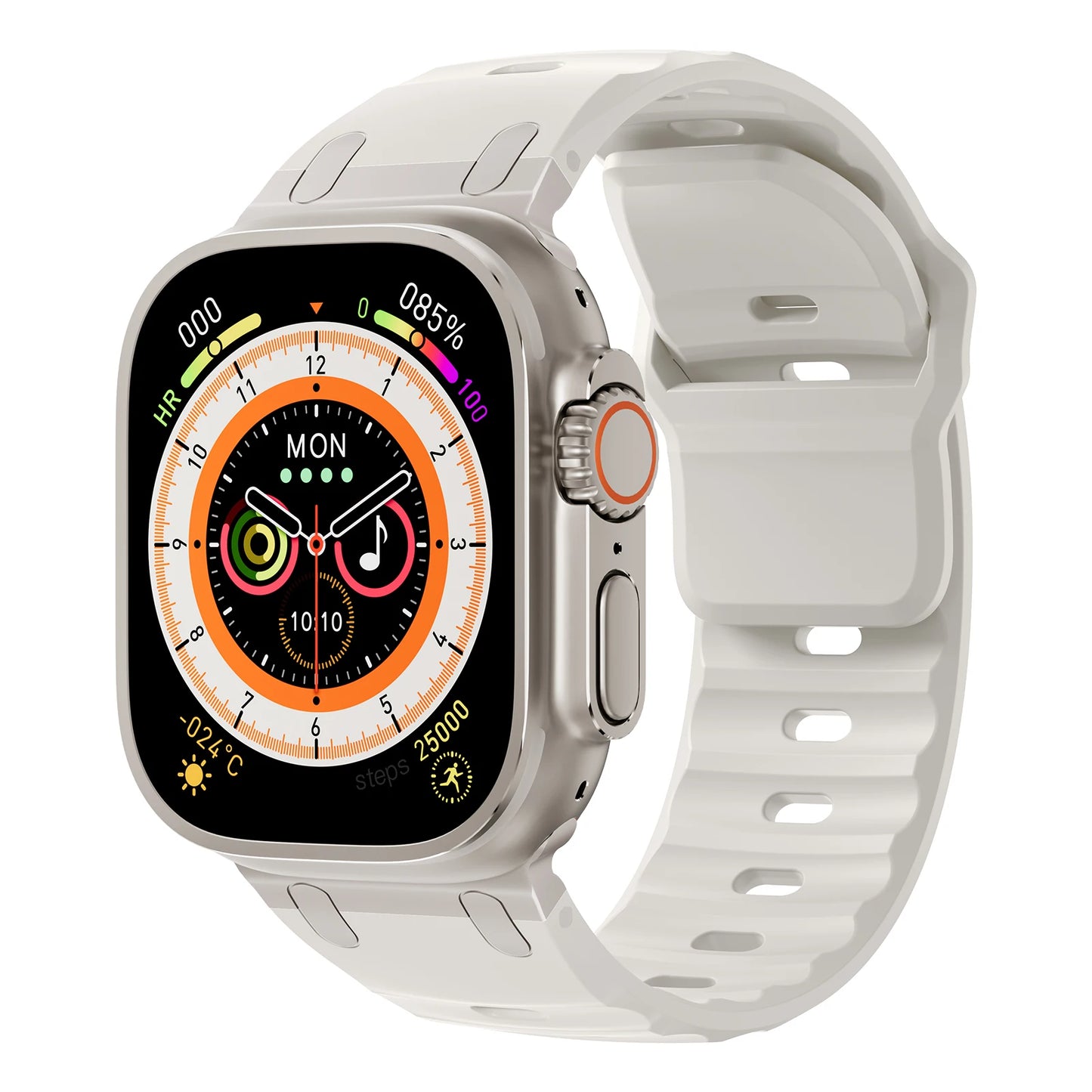 Sport Silicone Strap for Apple Watch Ultra — Stainless Connector Band 44/45/49mm — view 13 of watch straps