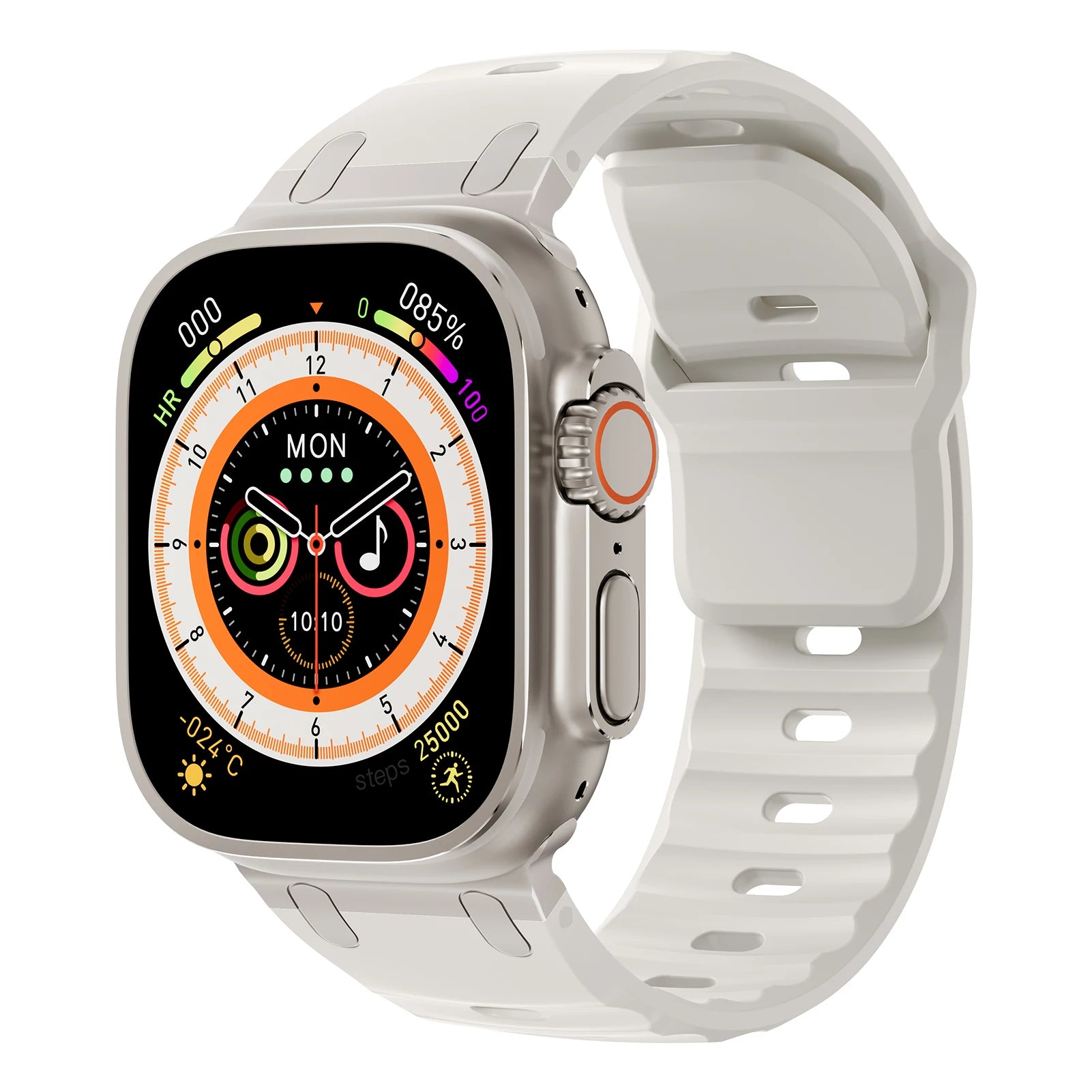 Sport Silicone Strap for Apple Watch Ultra — Stainless Connector Band 44/45/49mm — view 13 of watch straps