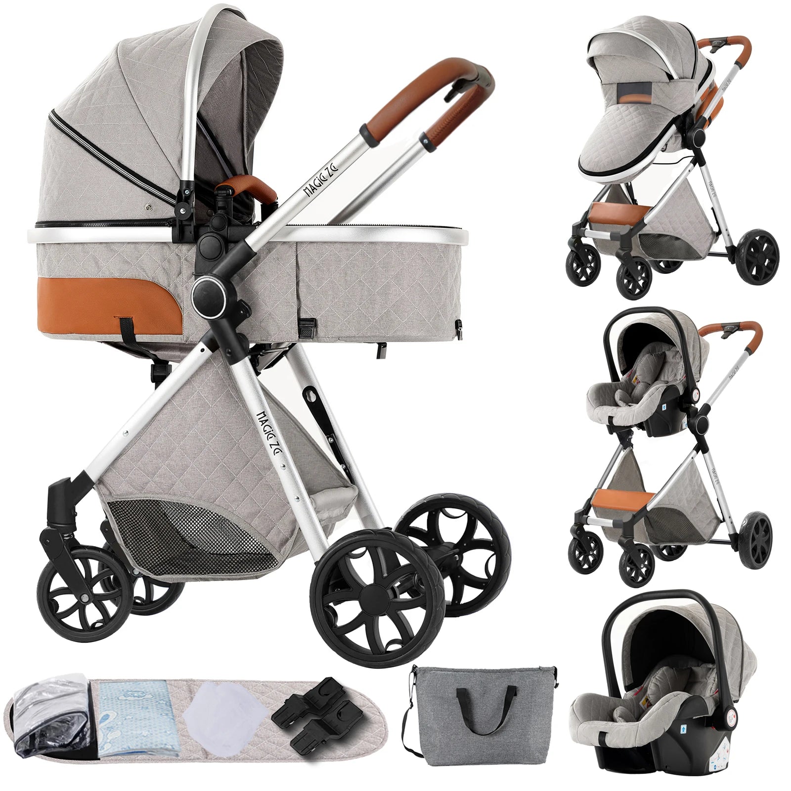 3-in-1 Baby Stroller Travel System - Bassinet, Car Seat & Lightweight Stroller — view 14 of baby strollers