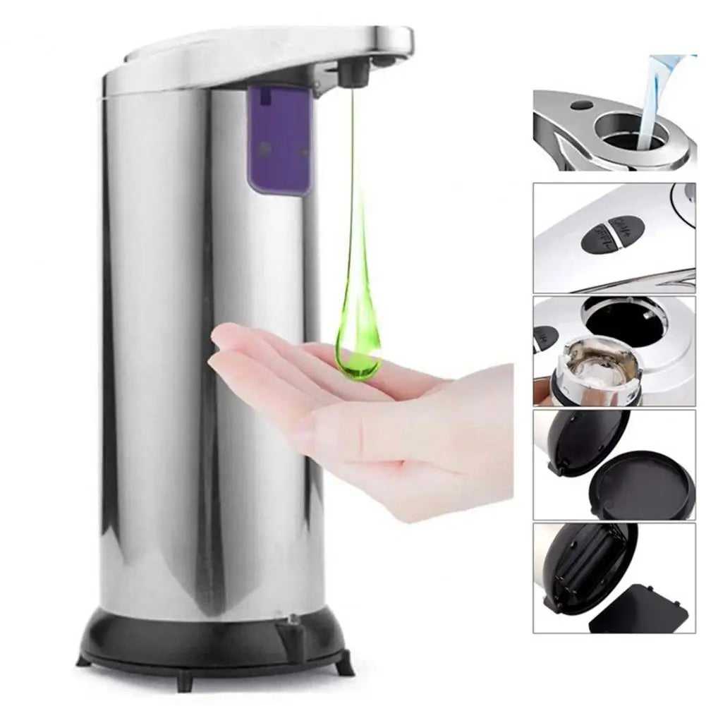 Automatic Soap Dispenser Touchless Stainless Steel Soap Dispenser with Sensor for Bathroom Kitchen Automatic Liquid for Home