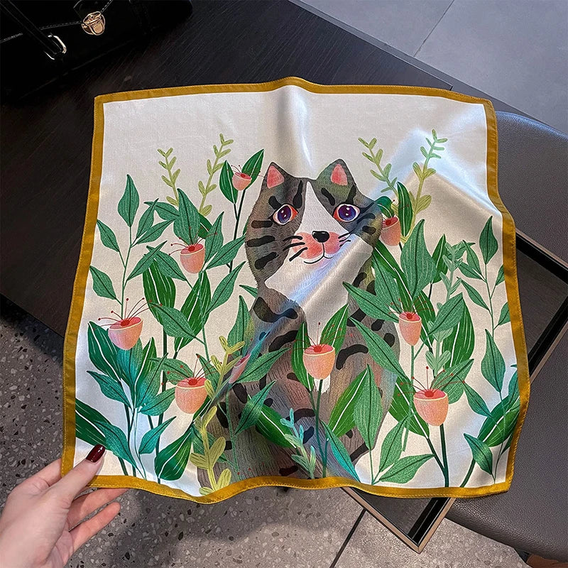 Silk Scarf 2026 Mulberry Silk 53×53cm — Skin-Friendly Luxury Small Square Pashmina Bandana — view 2 of scarves & wraps