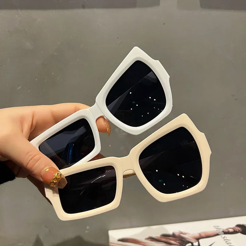 Polygon Square Sunglasses — Unisex Vintage UV400 Flat-Brow Sun Glasses — view 4 of sunglasses