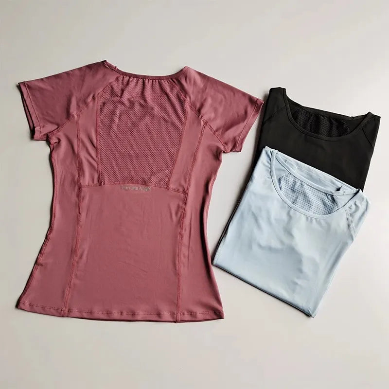 Women's Activewear Short-Sleeve Sports T-Shirt — Lightweight Quick-Dry Yoga Workout Top — view 1 of women's activewear