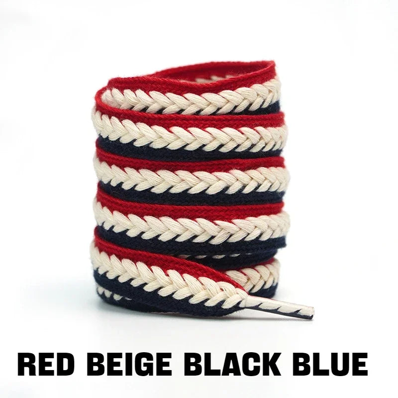 Wheat Cotton Shoelaces — Wide Premium Sneaker Laces (1 Pair) — view 13 of shoe accessories
