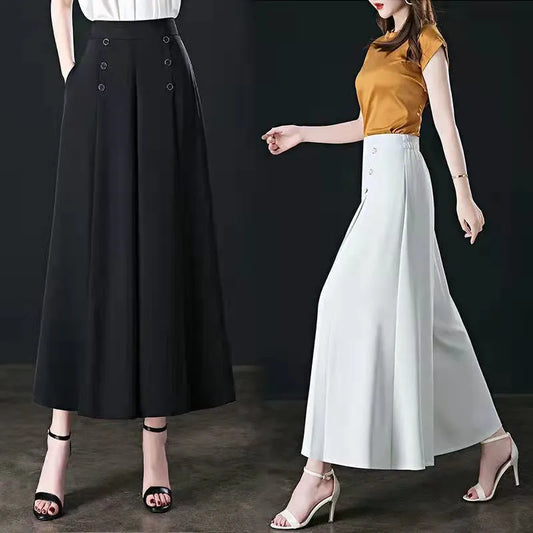 Office Lady Fashion Oversized Pants Spring Summer New Koreon Women Vintage Elastic High Waist Big Size