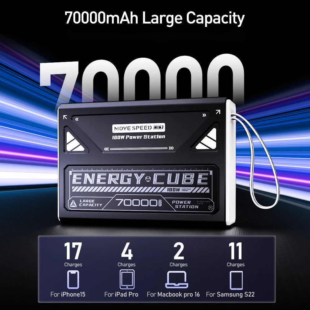 MOVESPEED Z70 Pro 140W 27,000mAh Laptop Power Bank — MacBook Pro Max Speed — view 2 of power banks
