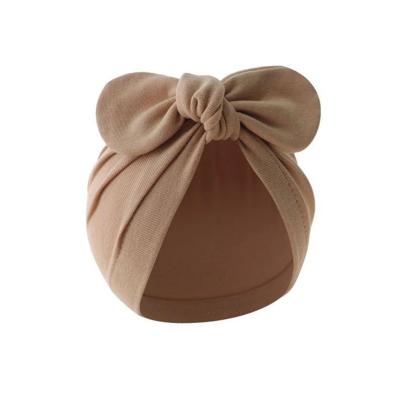 Cute Bunny Ears Baby Turban Hat - Soft Cotton Beanie for Easter & Spring Photos — view 5 of baby hats