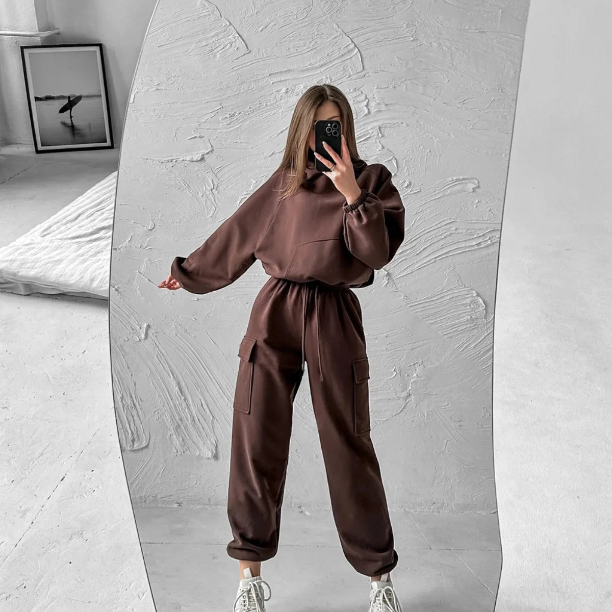 Women&rsquo;s Zip-Up Hoodie Sweatsuit (Classic Cut) &mdash; Hoodie Jacket + Jogger Pants Tracksuit — view 3 of tracksuits