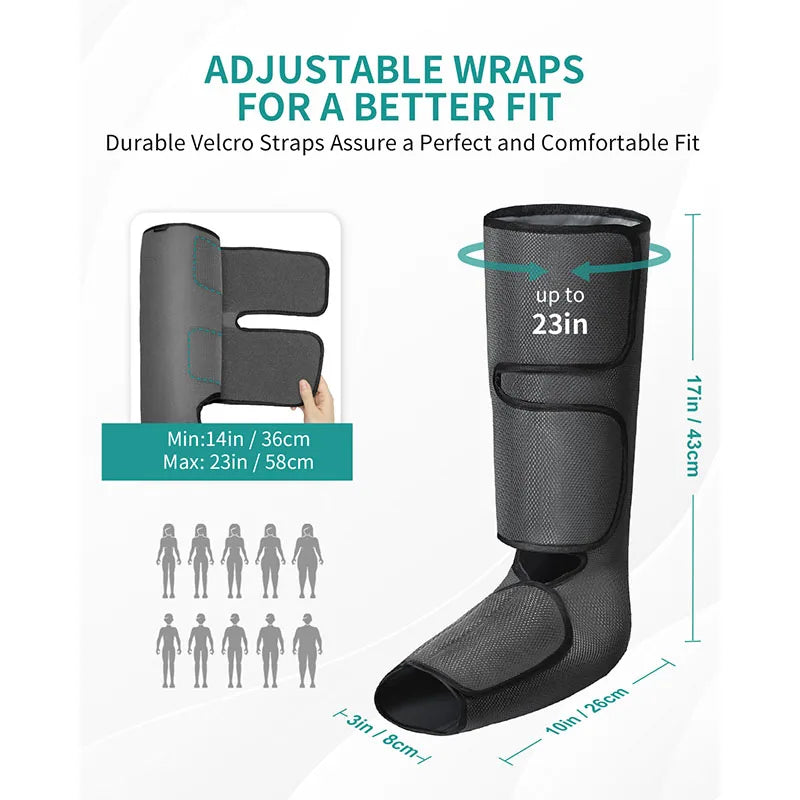 Nekteck Leg Massager — Air Compression Calf Wraps for Circulation — view 2 of recovery & massage