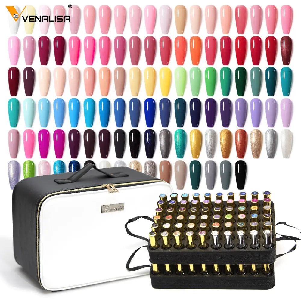 VENALISA Gel Polish Set (120PCS × 12ml) – TPO-Free Color Gel Nail Kit for Nail Art & Salon-Style Manicures