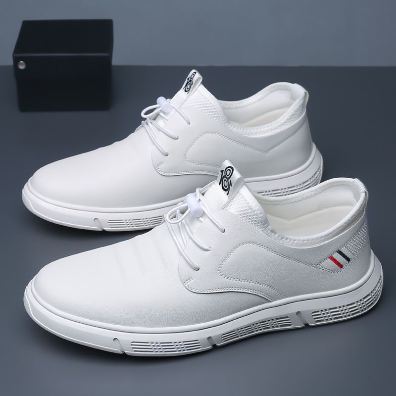 New Business Men's Casual Leather Shoes Breathable Platform Shoes