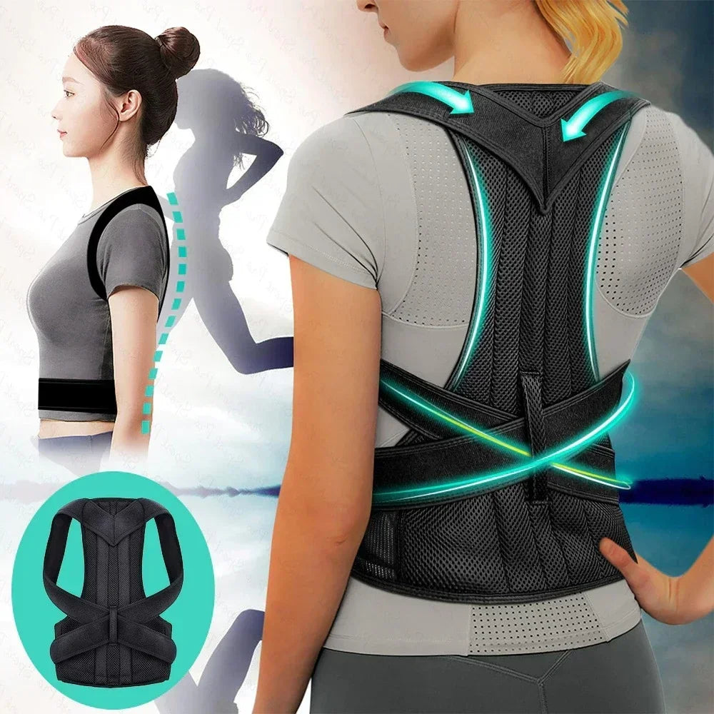Reinforced Lumbar Posture Corrector Belt — Full-Back Spine Trainer — view 3 of braces & support