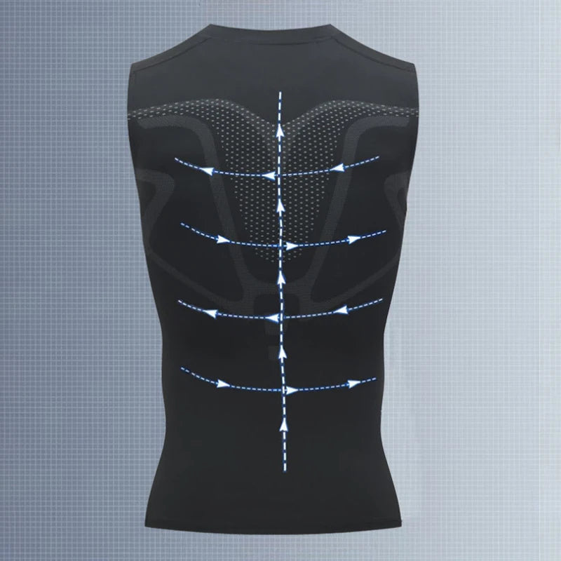 Men’s Compression Tank Top — Quick-Dry Sleeveless Bodybuilding Muscle Shirt — view 4 of sports & fitness