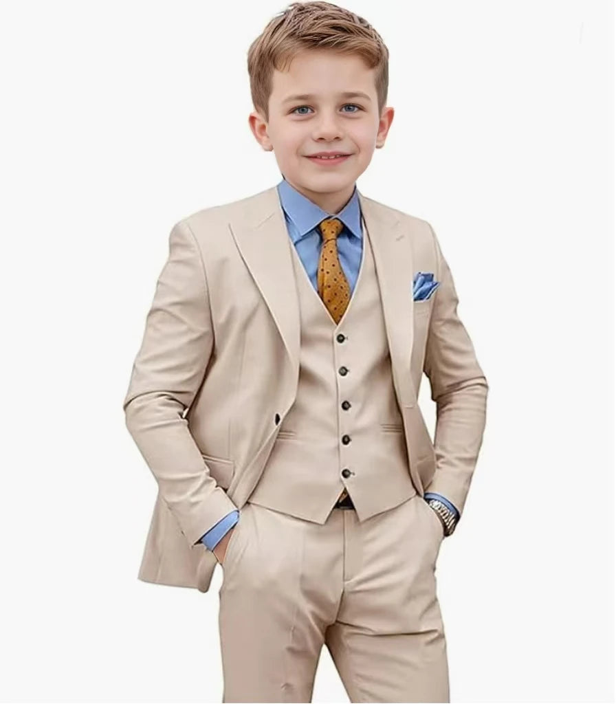 Boys' Suit Sets Wedding Dresses Boys Clothing Kids 2024 Elegant Child Costume Tuxedo Formal Blazer 3 Piece  2-16 Years Old