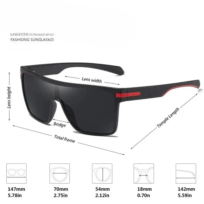 Oversized Polarized Sunglasses, Anti-Glare Driving Shades UV400 — view 4 of sunglasses