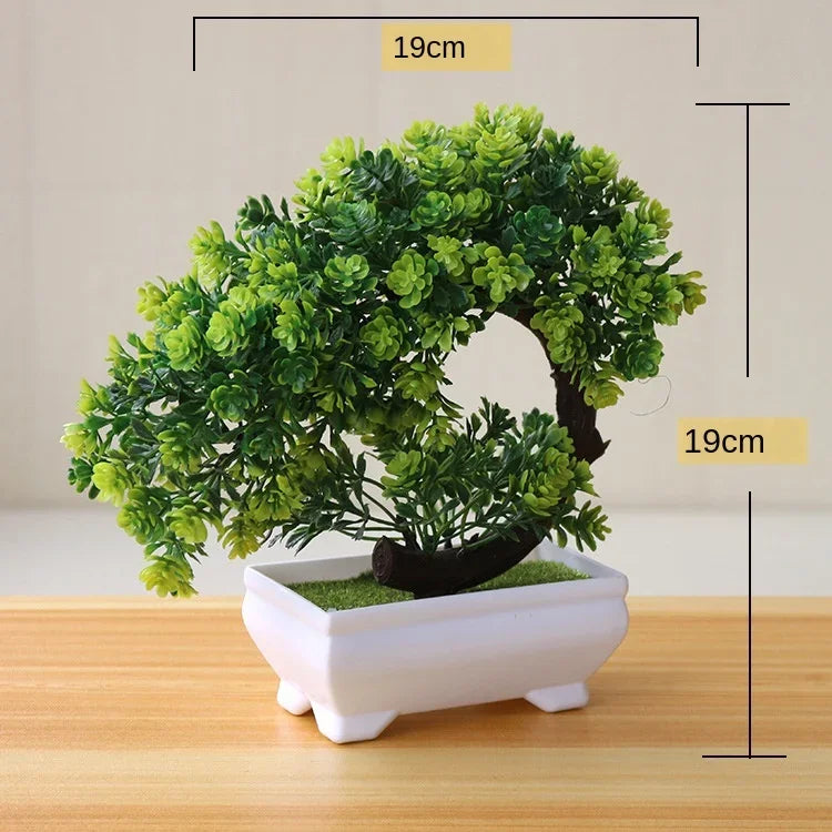 Home Decor Artificial Bonsai Plant — Faux Green Small Tree in Pot for Home, Office & Garden — view 12 of home decor