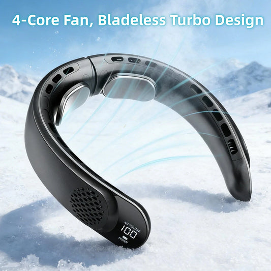 Portable Bladeless Neck Fan, 4000mAh, 3 Speeds, 360 Cooling — view 1 of personal fans