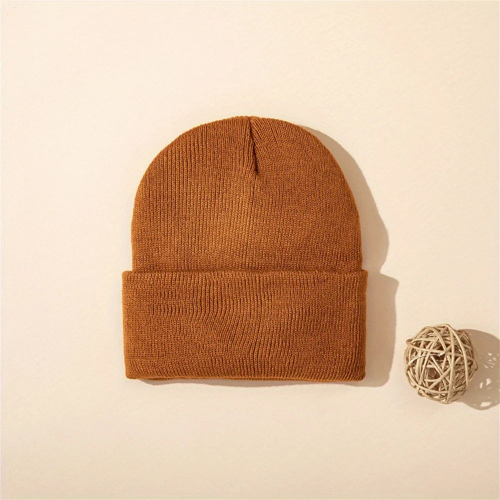 4pcs Baby Knit Cuffed Beanie Bundle - Multi-Color Warm Hats for Boys & Girls — view 5 of baby hats