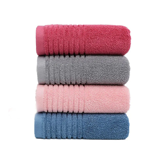 Bath Towels Bamboo Fiber Red Set — Thick Absorbent Luxury Adult Face & Bath, 1/4/6-Piece Holiday Gift