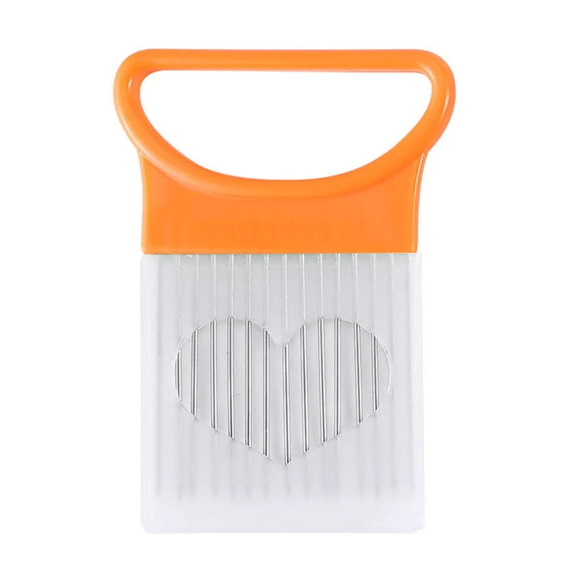 Colorful Onion Slicer — Stainless Steel Potato Chip & Onion Holder for Chopping — view 7 of kitchen gadgets