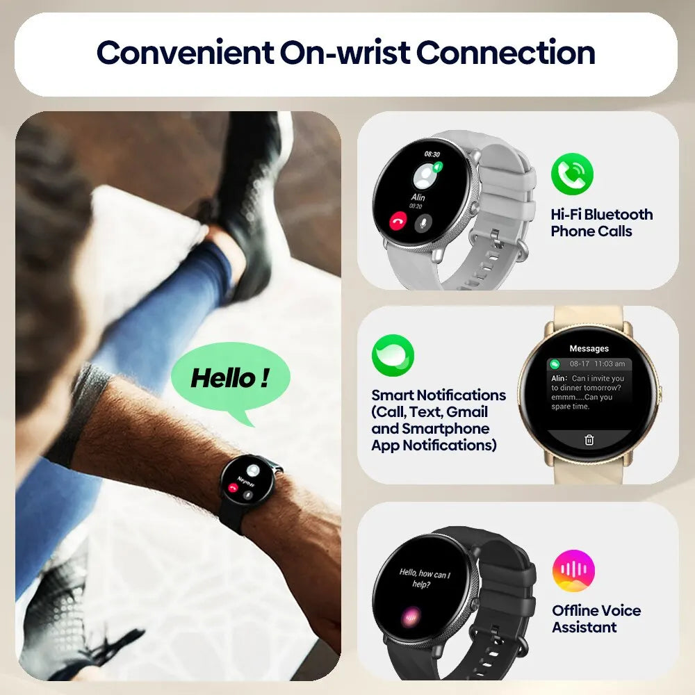 Zeblaze GTR 3 Pro Smart Watch — 1.43in AMOLED Voice Calling Steel Frame Smartwatch — view 6 of smart watches