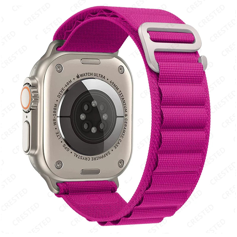 Alpine Loop Strap for Apple Watch Ultra — Nylon Hook Band 42/45/46/49mm