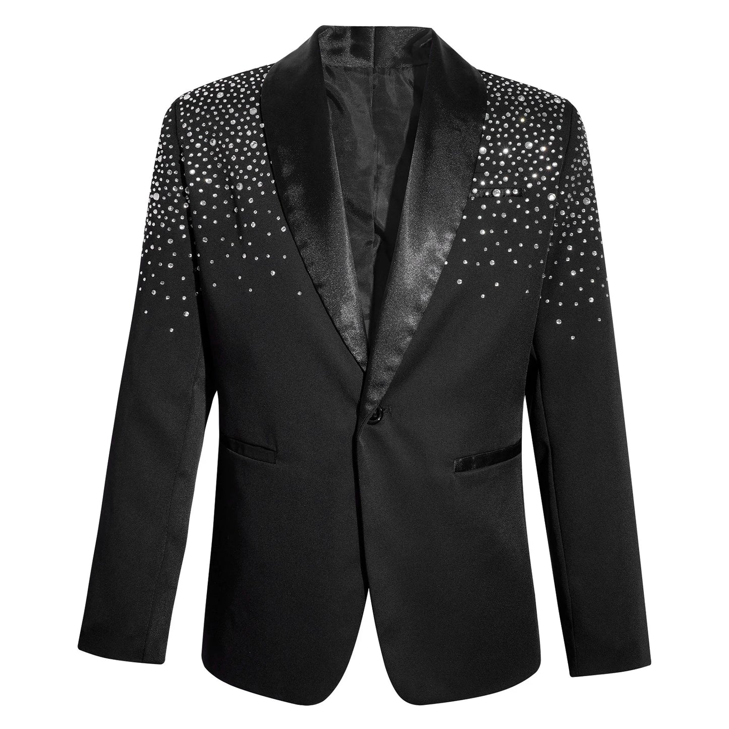 Shine Bright with the Kids' Boys Sequins Suit Blazer – Perfect for Special Occasions!