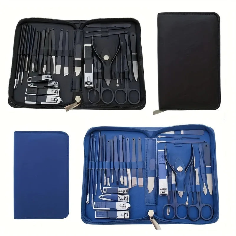 30PCS Nail Clipper Set – High-Quality Steel Manicure & Pedicure Kit with Nail Scissors and Grooming Tools