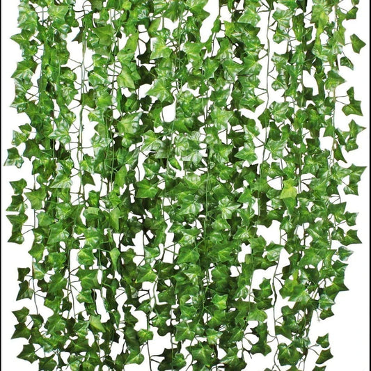 12PCS Artificial Ivy Garland Set (84 FT Total) – Realistic Hanging Greenery Vines for Wedding, Party & Home Décor