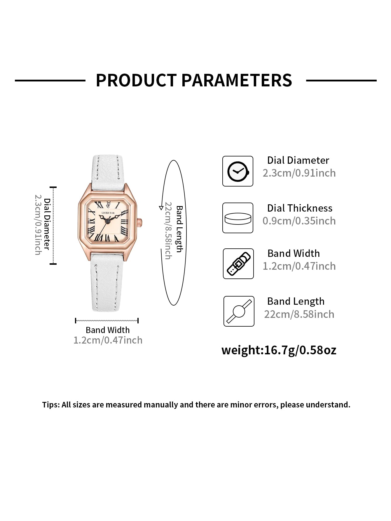 Women's Vintage Square Watch — Fashion Leather Strap Quartz Wristwatch — view 6 of watches